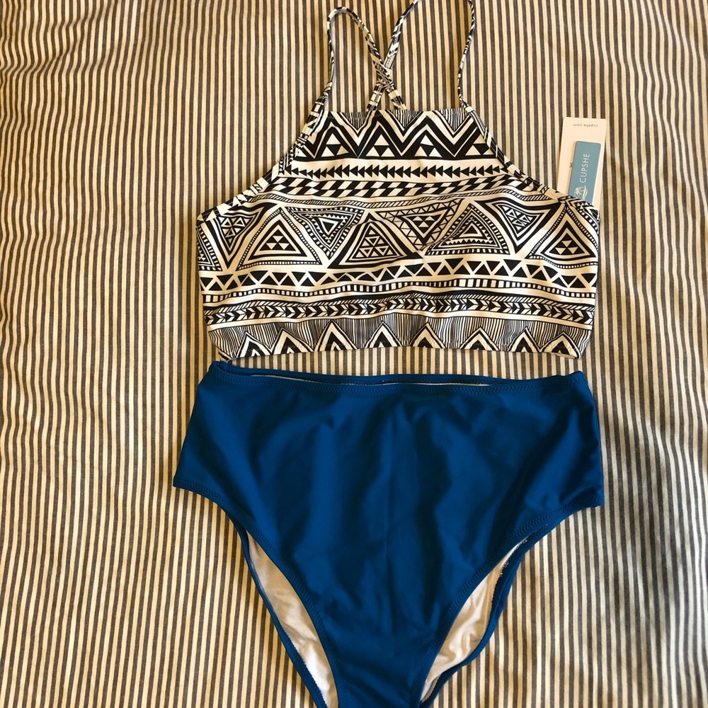 Cupshe tie back pattern bikini